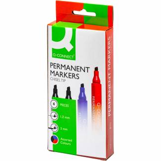 Q-connect permanent marker 1,2-5mm 3 farver 