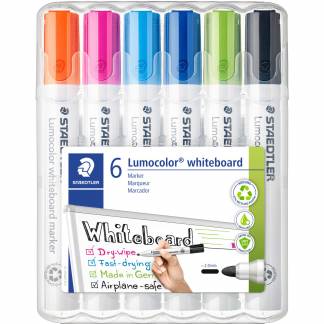 Staedtler Lumocolor 351 whiteboardmarker sæt 6 farver 