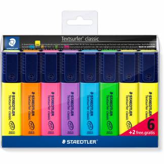 Staedtler 364 tekstmarkere sampak 8 farver 