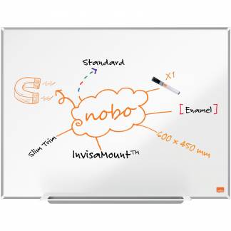 Nobo Impression Pro emaljeret whiteboard 60x45cm hvid 