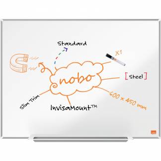 Nobo Impression Pro st&aring;l whiteboard 60x45cm hvid