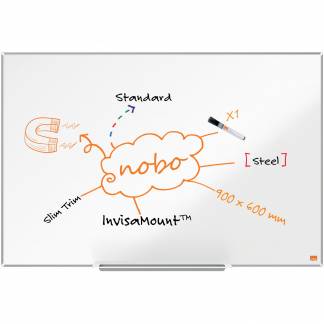 Nobo Impression Pro st&aring;l whiteboard 90x60cm hvid