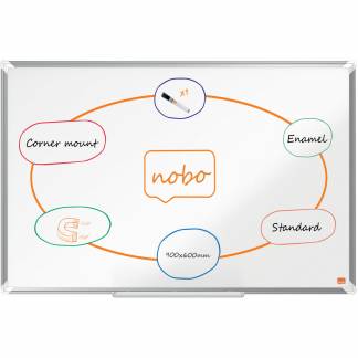 Nobo Premium Plus emaljeret whiteboard 90x60cm hvid 