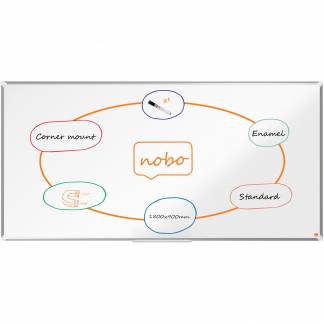 Nobo Premium Plus emaljeret whiteboard 180x90cm hvid 