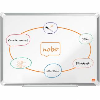 Nobo Premium Plus stål whiteboard 60x45cm hvid 