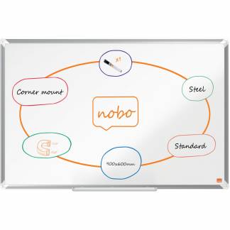 Nobo Premium Plus stål whiteboard 90x60cm hvid 