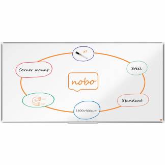 Nobo Premium Plus stål whiteboard 180x90cm hvid 