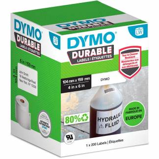 Dymo Durable etiketter 104x159mm hvid