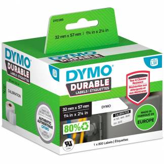 Dymo Durable etiketter 32x57mm hvid 800stk 