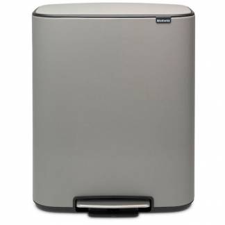 Brabantia BO pedalspand 2x30L Concrete Grey 