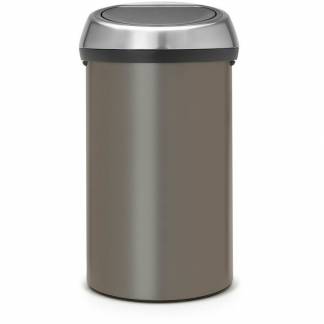 Brabantia Touch Bin vippelågsspand 60L Platinum/Matt Steel 