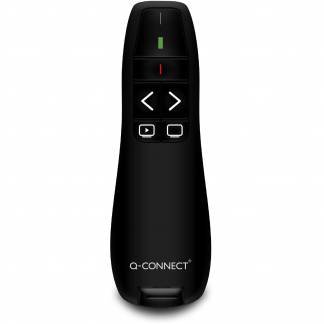 Q-connect trådløs presenter laserpointer sort 