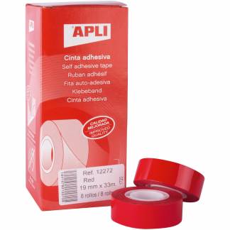Apli tape 19mmx33m r&oslash;d
