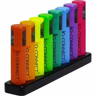 Q-connect tekstmarker deskset 8 farver 