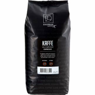 Daarbak m&oslash;rkristet kaffe helb&oslash;nne 1kg