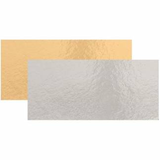 Papbund 8,2x20,7cm s&oslash;lv+guld 100 stk