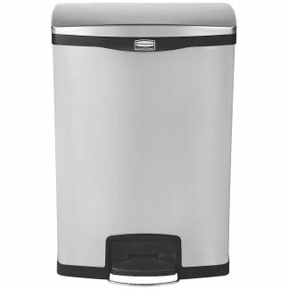 Rubbermaid Slim Jim pedalspand 90L rustfri st&aring;l