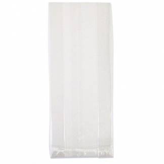 Cellofanpose med sidefals 4x8x24cm klar 100stk