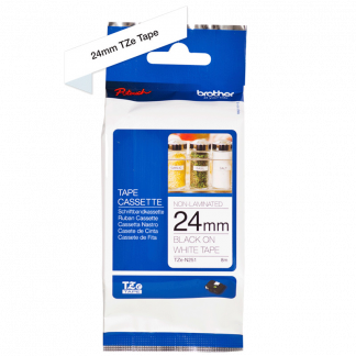 Brother TZe-N251 labeltape 24mmx8m sort/hvid 