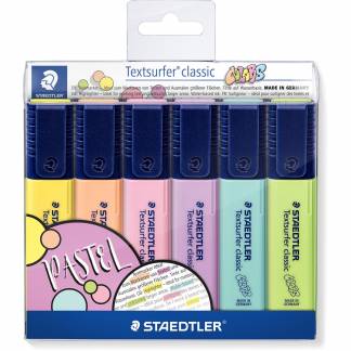 Staedtler Textsurfer Classic 364C pastelfarver 6 stk 