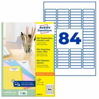 Avery L7656-25 etiketter 46x11,1mm 2100stk