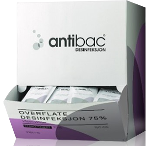 Antibac overfladedesinfektionsservietter 150stk 