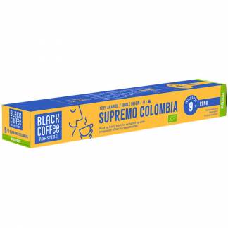 Black Coffee Supremo Colombia kaffe 10 kapsler 