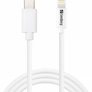 Sandberg USB-C lightning kabel 1m hvid 