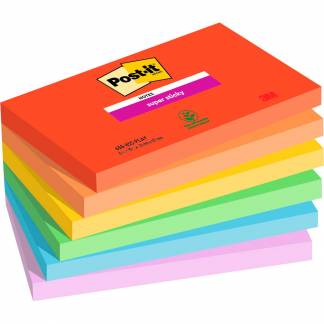 Post-it SS Playful notes 76x127mm 6 stk 