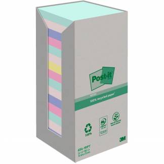 Post-it 654-1RPT notes 76x76mm flerfarvet 