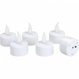 LED fyrfadslys &Oslash;4x4,5cm hvid 12stk