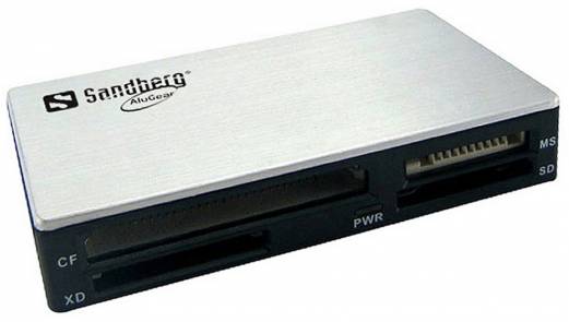 Sandberg USB 3.0 multikortl&aelig;ser sort