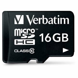 Verbatim 16GB memory card microSDHC + adapter
