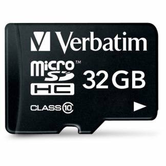 Verbatim 32GB memory card microSDHC + adapter