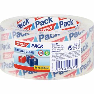 Tesa Pack Crystal Clear pakketape 50mmx66m 