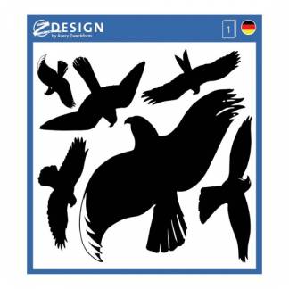 Avery piktogram advarselsfugle sort 6stk