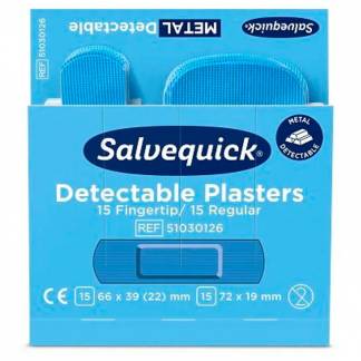 Salvequick Detectable fingerplaster 6x30stk