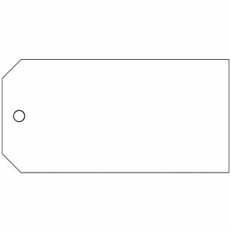 Manillam&aelig;rker 6x12cm hvid 1000stk