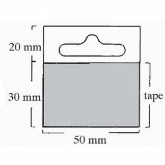 Hang tabs med eurohul 50x50mm 1000stk
