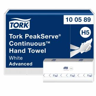 Tork 100589 PeakServe Continuous håndklædeark H5 hvid 3240ark 