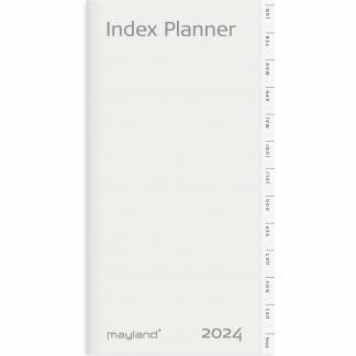 Mayland 2024 24095200 indexkalender refill 17x8,8cm hvid 