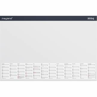 Mayland 2024 24137000 skriveunderlag m/årskalender 40x60cm hvid 