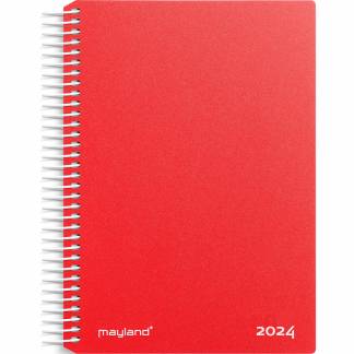 Mayland 2024 24210040 spiralkalender 17,5x13,5cm rød 