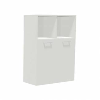 Kontorreol C3 2 &aring;bne rum 2 l&aring;ger hvid