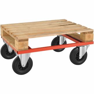 Kongamek halv pallevogn 800x600x270mm r&oslash;d 800kg