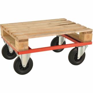 Kongamek halv pallevogn m/bremse 800x600x270mm r&oslash;d 800kg