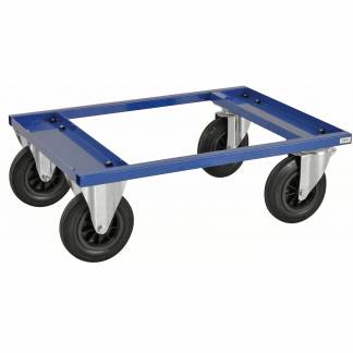 Kongamek halv pallevogn 800x600x270mm bl&aring; 800kg