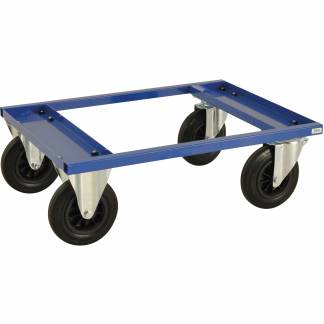 Kongamek halv pallevogn m/bremse 800x600x270mm bl&aring; 800kg