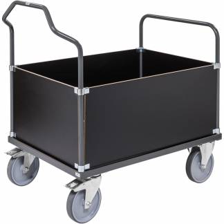 Kongamek kassevogn L1290xB800xH1065mm m&oslash;rkegr&aring;/sort