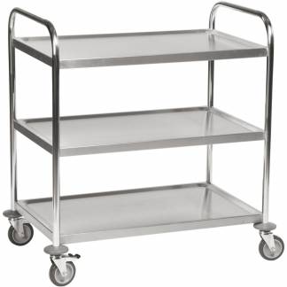 Kongamek rustfri vogn m/3 hylder 910x590x940mm 100kg